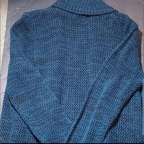 AGB Turquoise Open Weave Cardigan - Picture 6 of 7